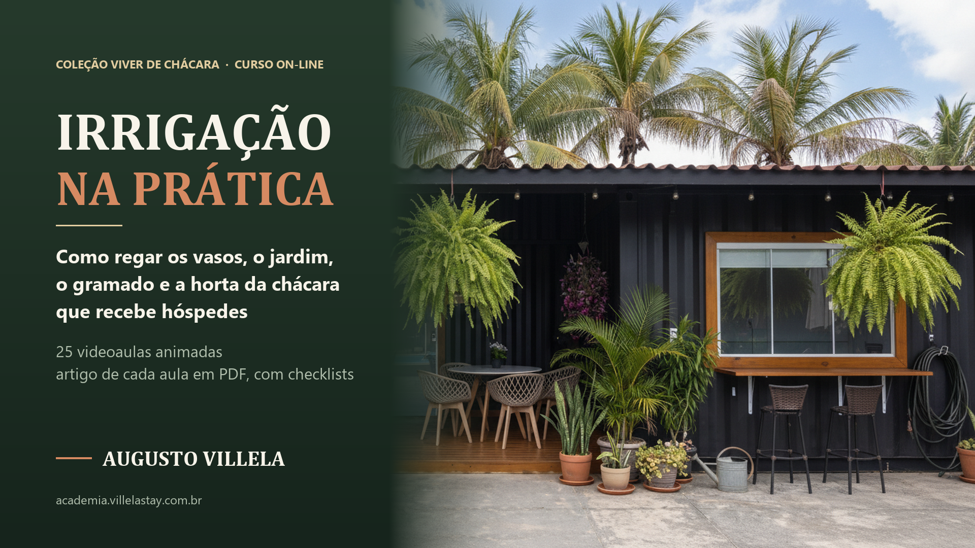 Capa do curso Irrigação na Prática